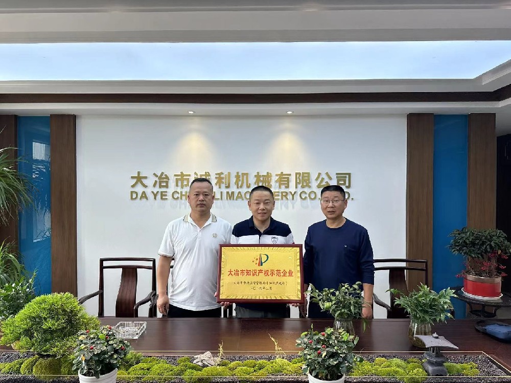 公司喜添“大冶市知識產(chǎn)權(quán)示范企業(yè)”榮譽(yù)稱號